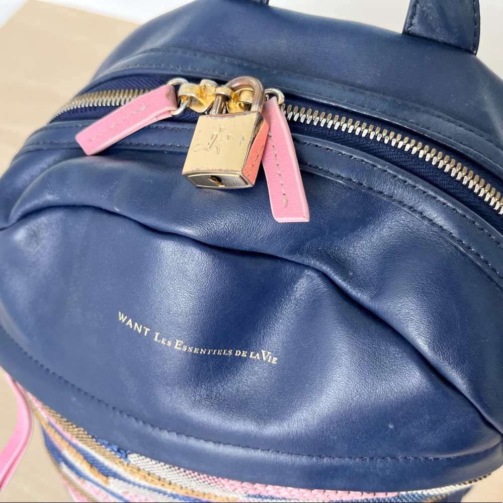 WANT Les Essentiels Piper Backpack - Blue Stripe Cord